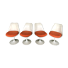 Series of 4 Tulip chairs by Eero Saarinen for Knoll