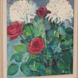 Original mid-century Swedish oil on panel – “Bloomer” by Hans Ripa – vintage & framed – 61.5 × 53 cm