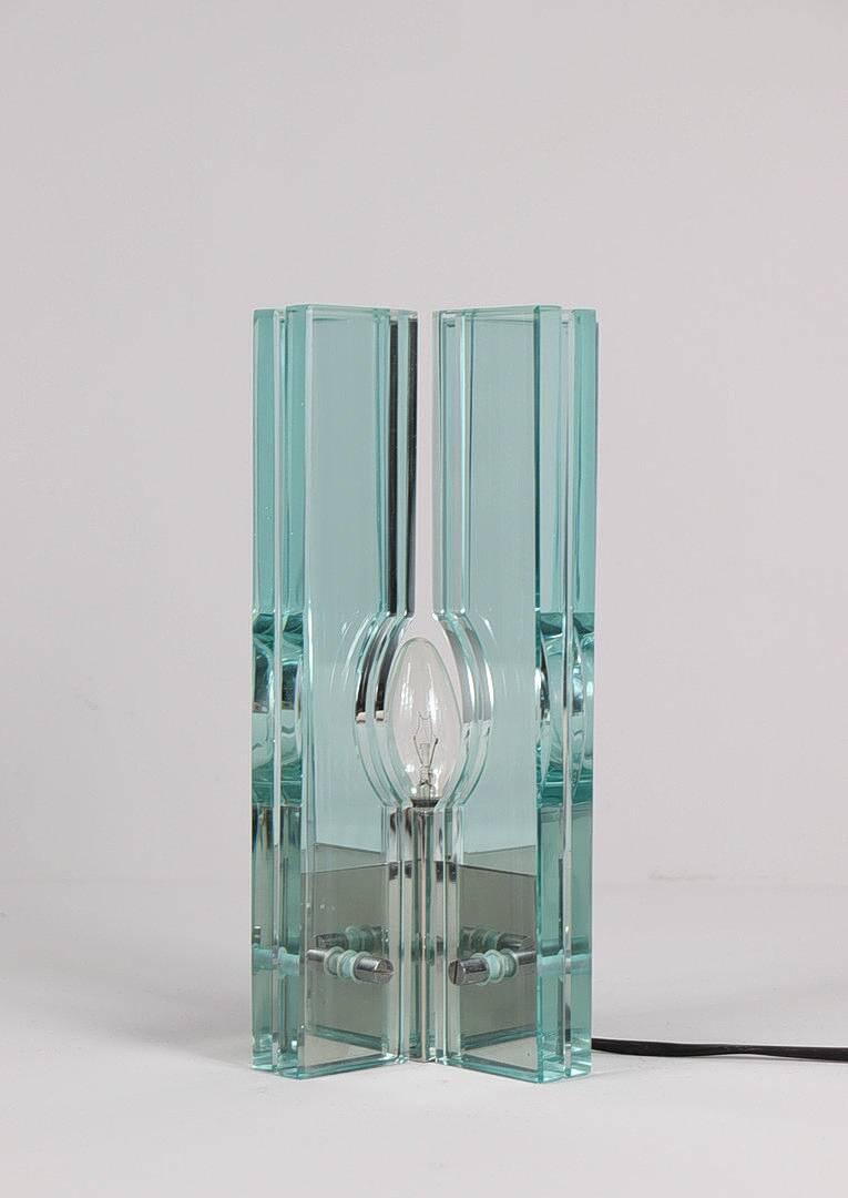 Giorgio Reggiori. Pair of table lamps/glass objects by Giorgio Reggiori for Gallotti & Radice, 1960s, Italy.