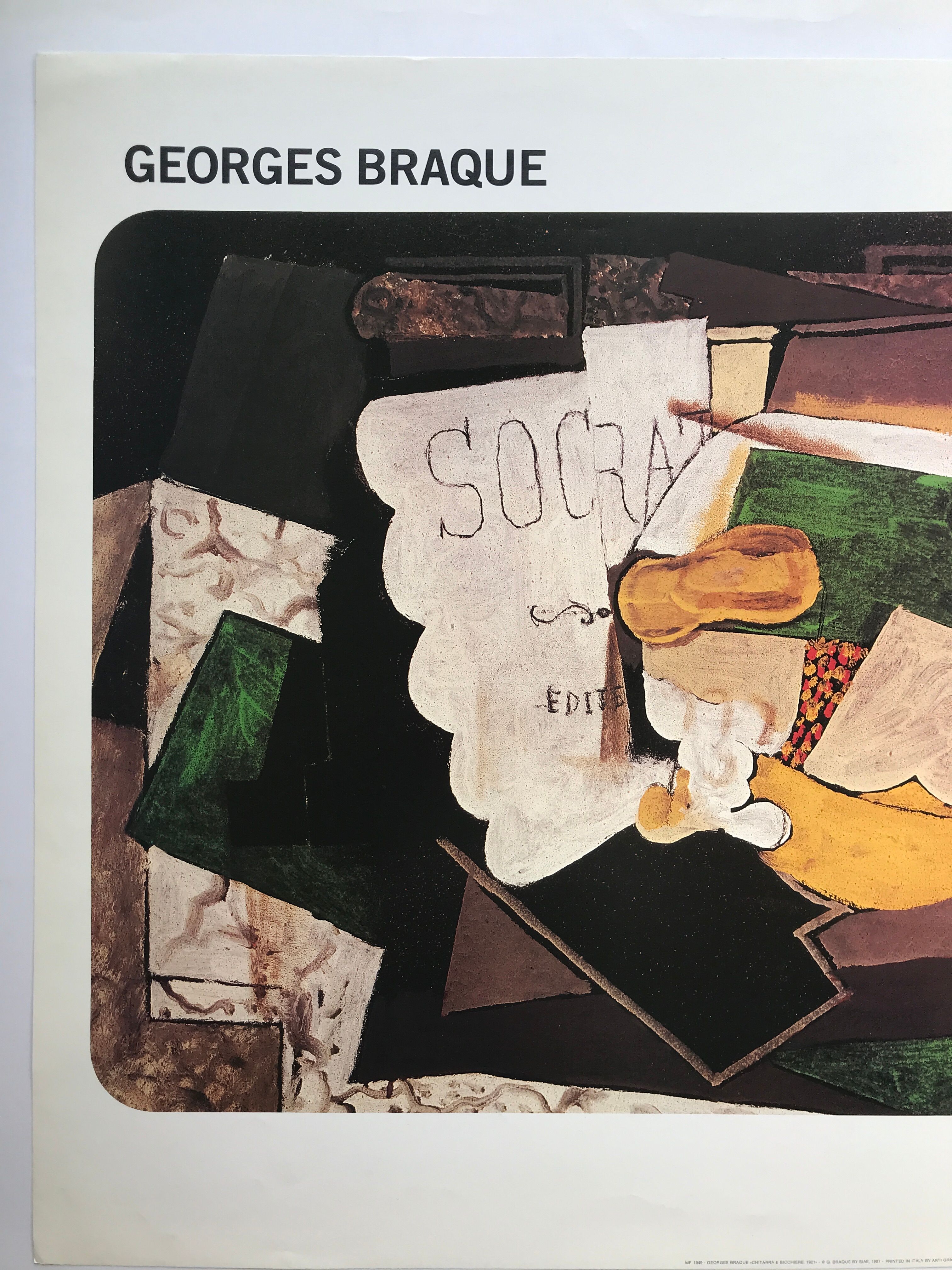 Vintage poster by Georges BRAQUE, Museum of Modern Art, 1987