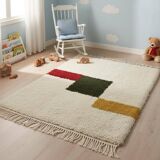 Handmade pure wool rug, size 150 x 250 cm
