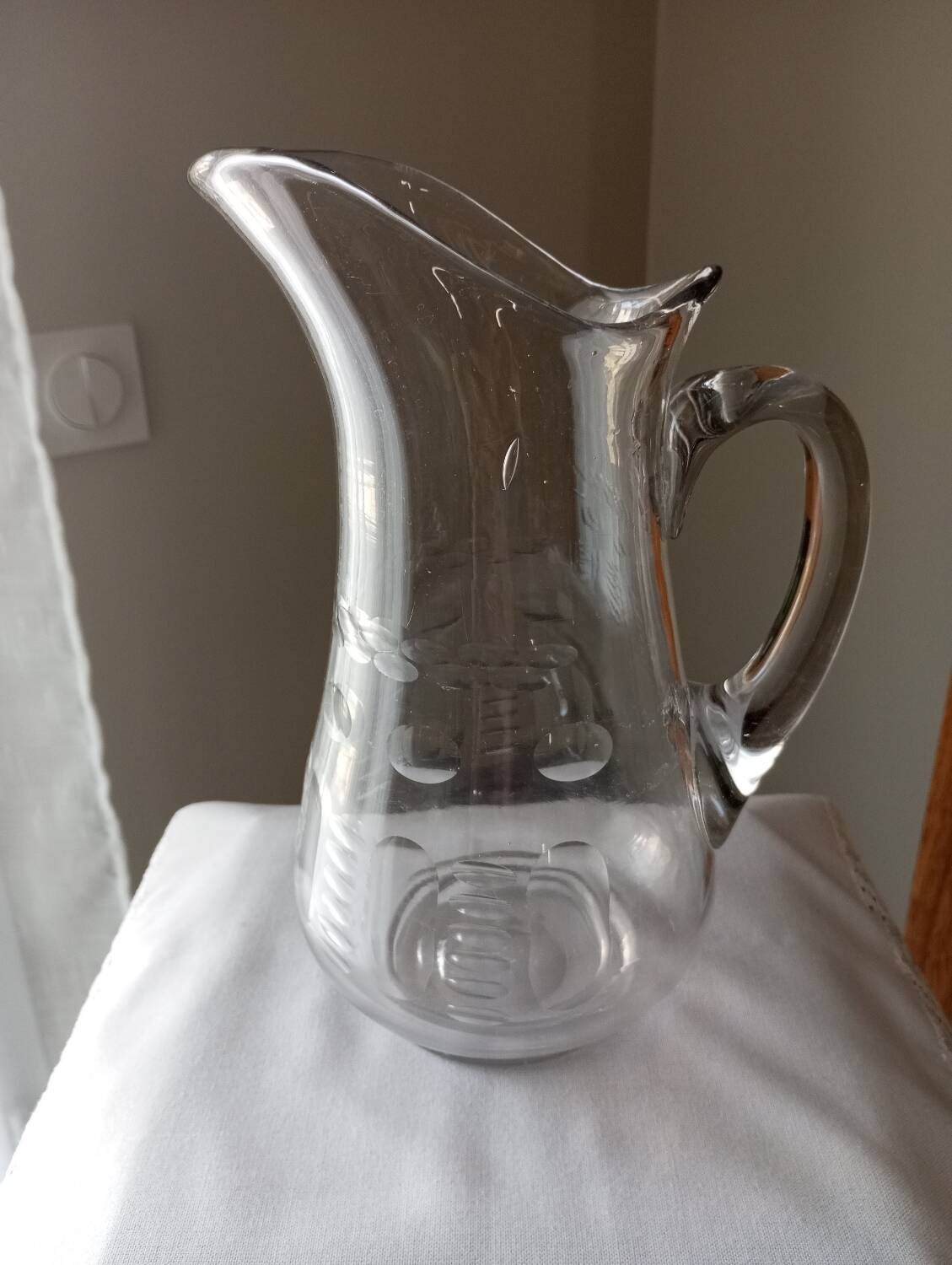 Carafe en verre soufflé