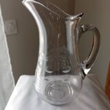 Carafe en verre soufflé