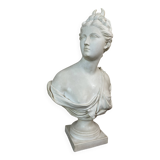 Bust of a woman in Biscuit signed