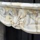 Louis XV style fireplace in purple breccia marble, circa 1880.