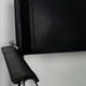 Fauteuil noir, années 70-80