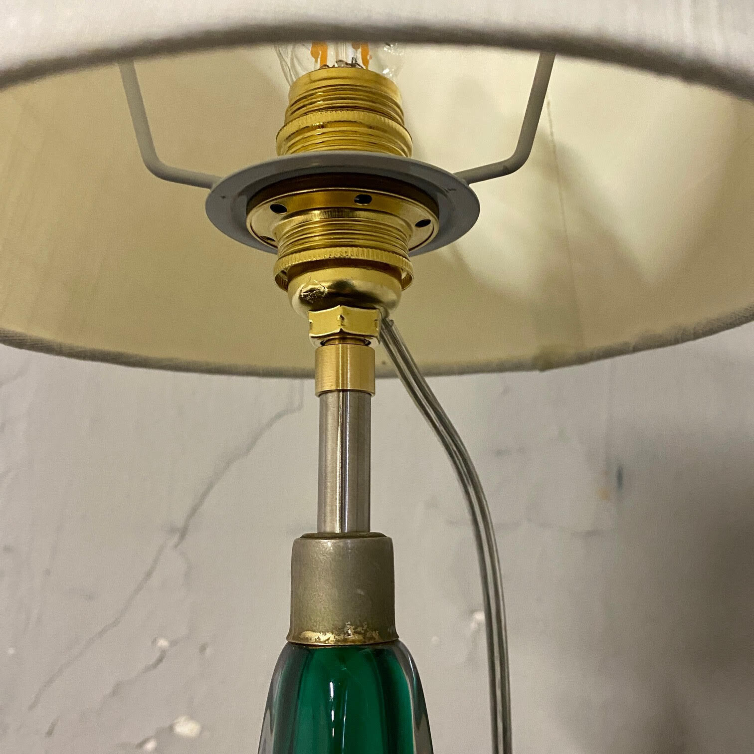 Green Murano lamp in 1960