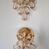 Golden tassel wall light