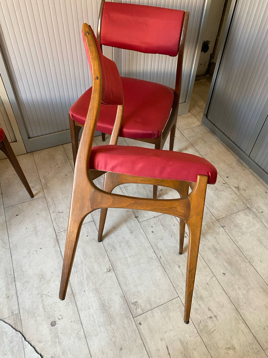 Set of 6 Scandinavian teak chairs from the 1960s