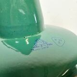 Lampe industrielle d’usine en émail vert années 1960