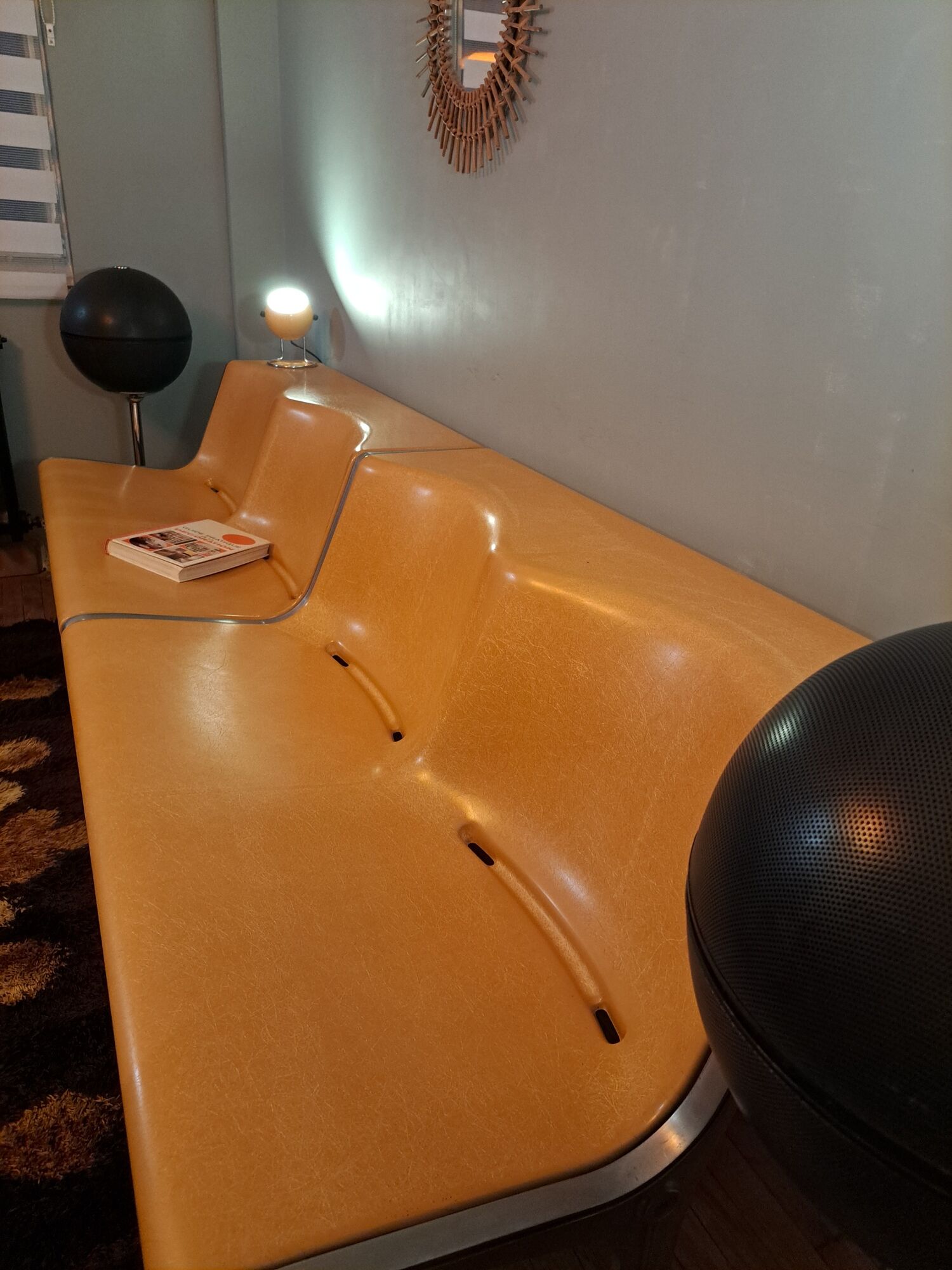 Friso Kramer 4-seater bench for Wilkhahan 60-70's