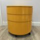 Vintage Yellow Opal Cylinder Bar Cabinet on Castors 1960s Space Age Storage
