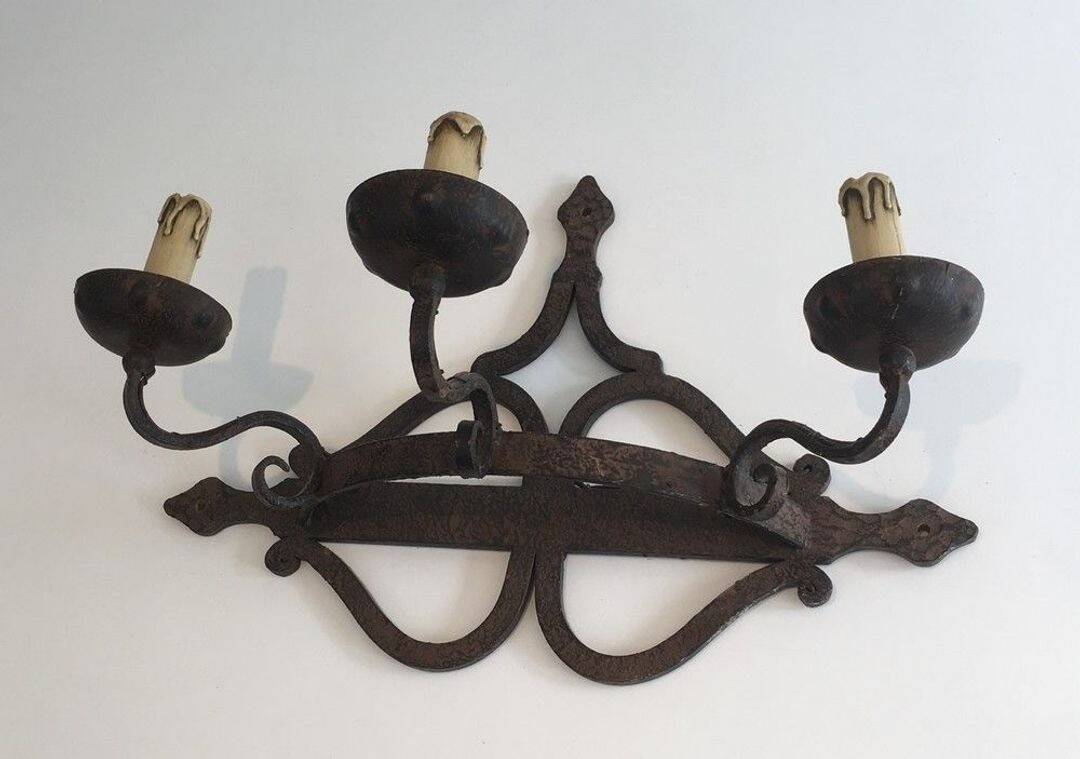 Large Wrought Iron Wall Light