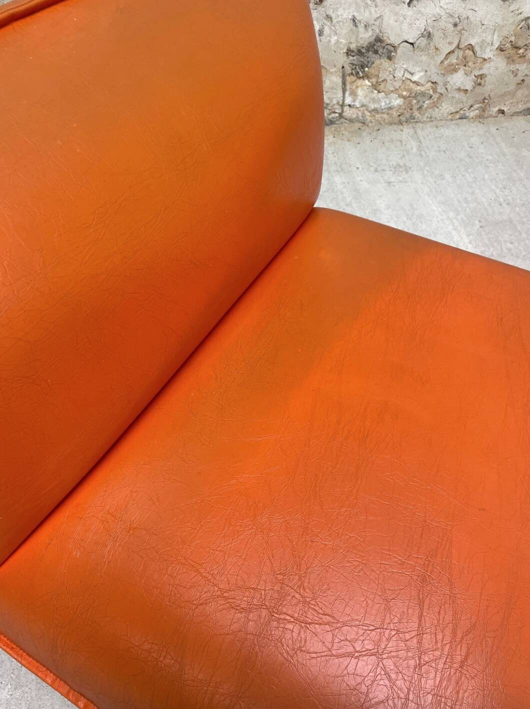 Vintage orange armchair, ed. Steiner