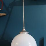 Chandelier suspension ceiling light globe white metal