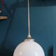 Chandelier suspension ceiling light globe white metal