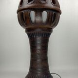 Brutalist ceramic mushroom floor lamp 100cm, 1960s