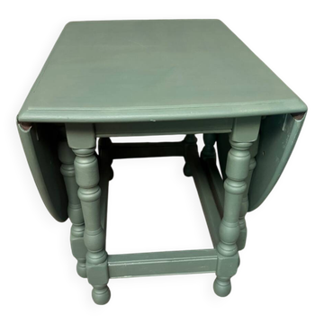 Green gateleg folding coffee table