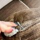 SOFA / SOFA / THREE SEATER VINTAGE IN VELVET WITH FRINGES