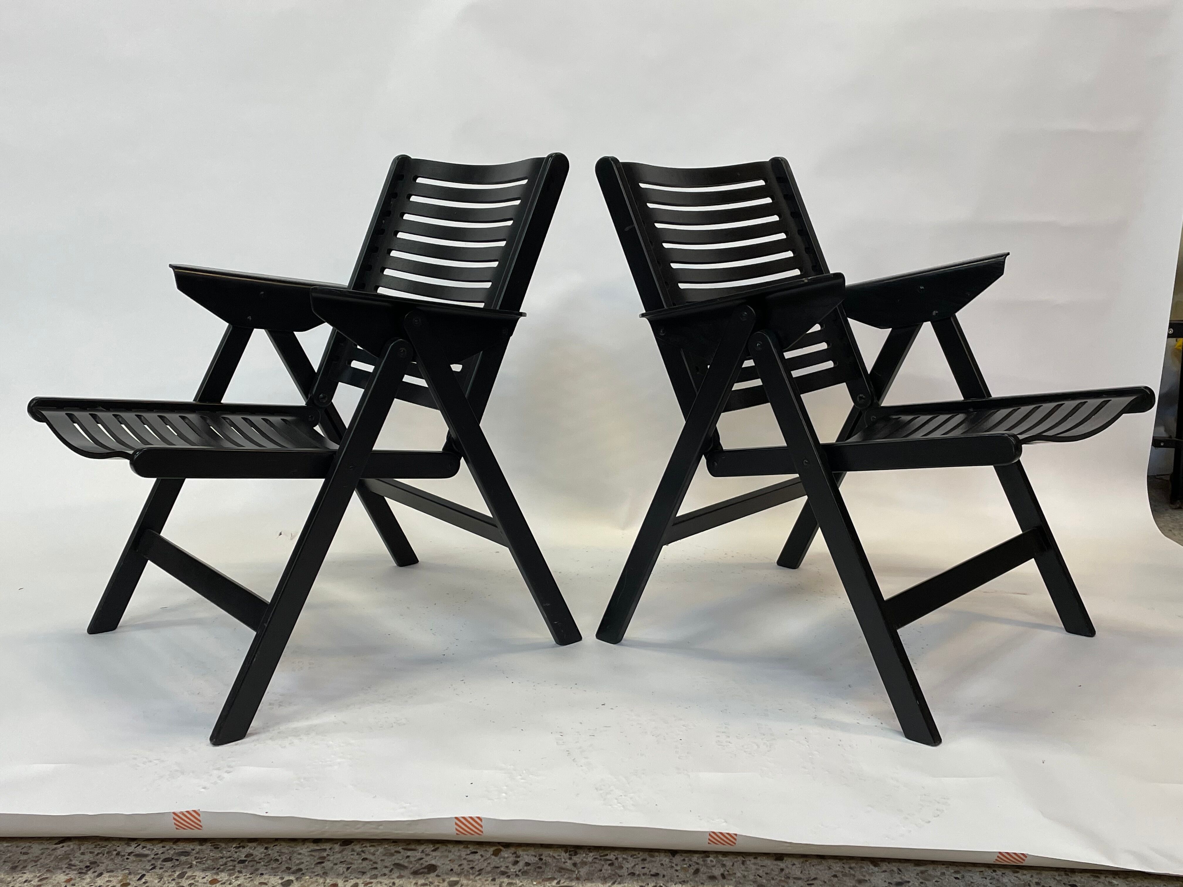 Niko Kralj Slovenian Rex Plywood Folding Chair for Stol 1950s in Black