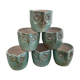 Set 6 vintage ceramic owl mugs