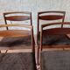 4 chaises Mcintosh teck et tissus velours vintage 1960