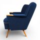 Blue cocktail chair MCM, 1950
