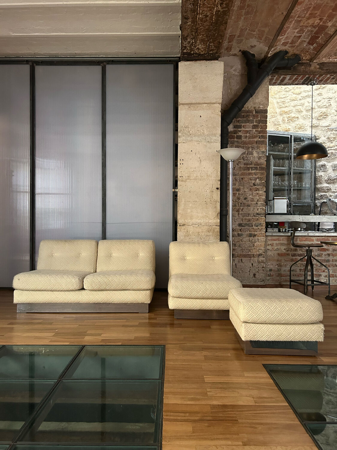 Salon "California" Jacques Charpentier, edition "Flat", France 1970