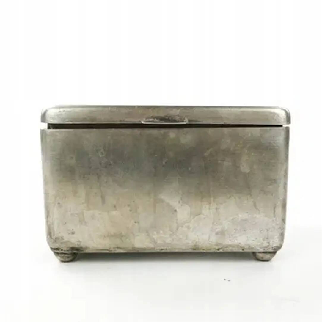 Art Deco sugar bowl, silver-plated alpaca, Jarra, Poland, 1930s