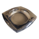 Vintage square smoked glass ashtray