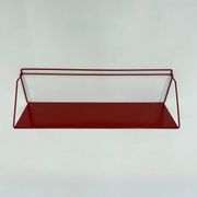 Vintage red metal wall unit book shelf , 1970s
