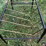 Coffee table double top glass and vintage metal