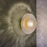 Vintage glass globe wall or ceiling light with diamond point.