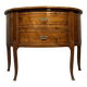 Louis XV / Louis XVI Transition style half-moon chest of drawers in marquetry mahogany
