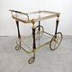 Hollywood Regency Sideboard in Brass and Mahogany 1940s