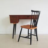 Vintage teak desk on black legs