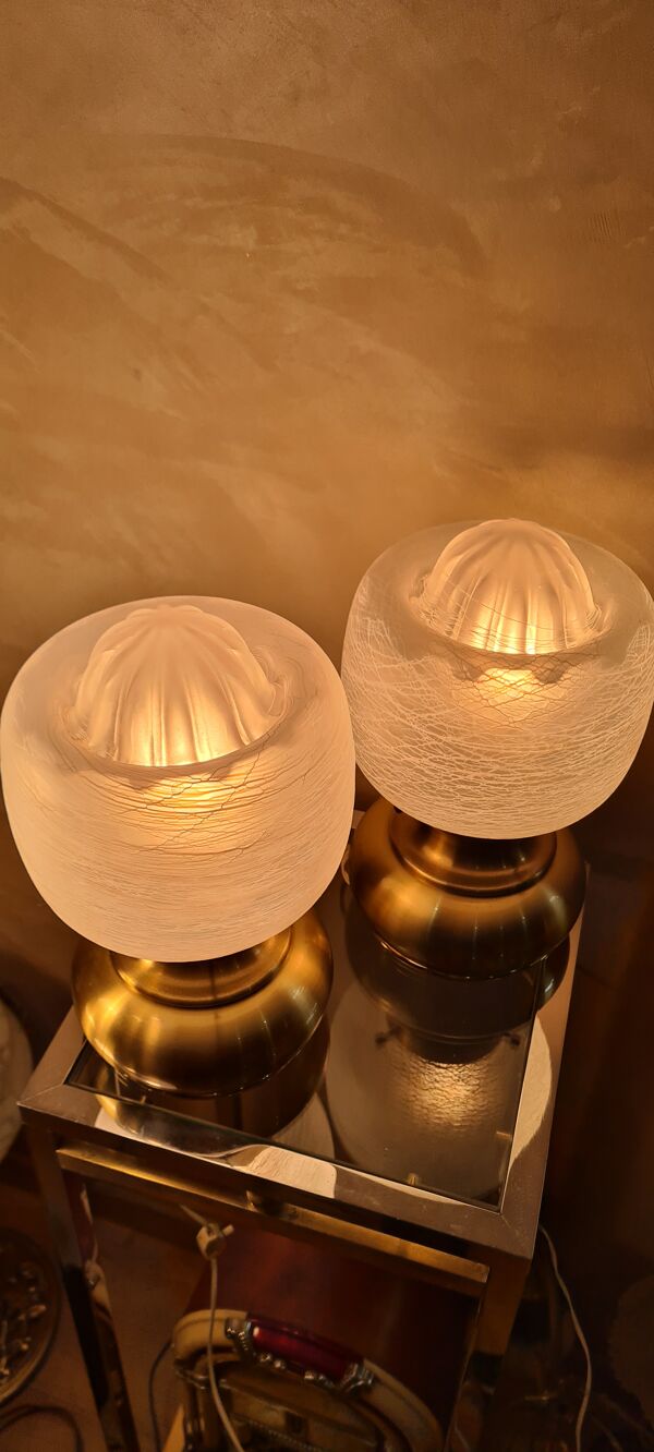 2 lampes de chevets 1960