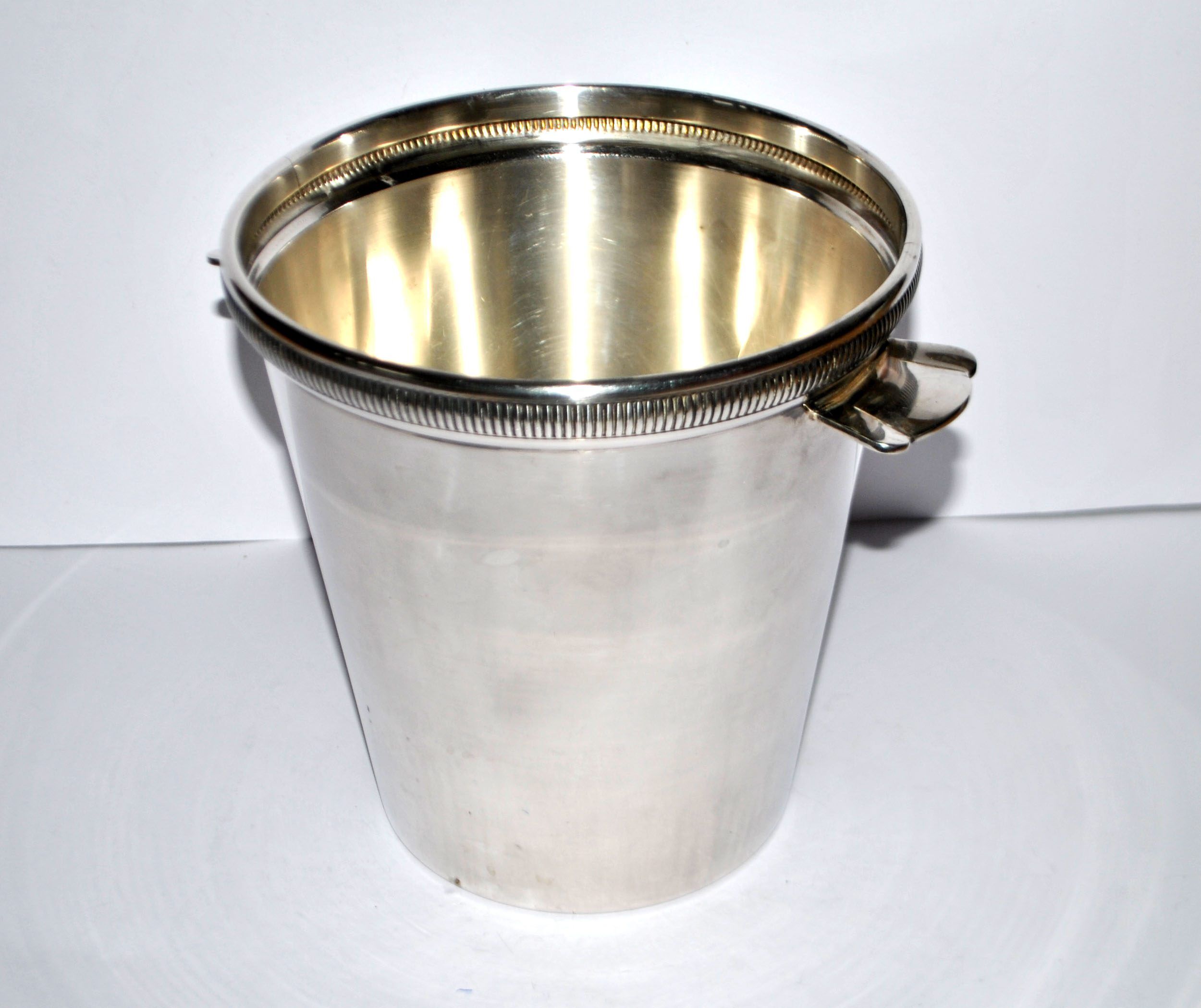 Vintage silver-plated metal champagne cooler by Reneka