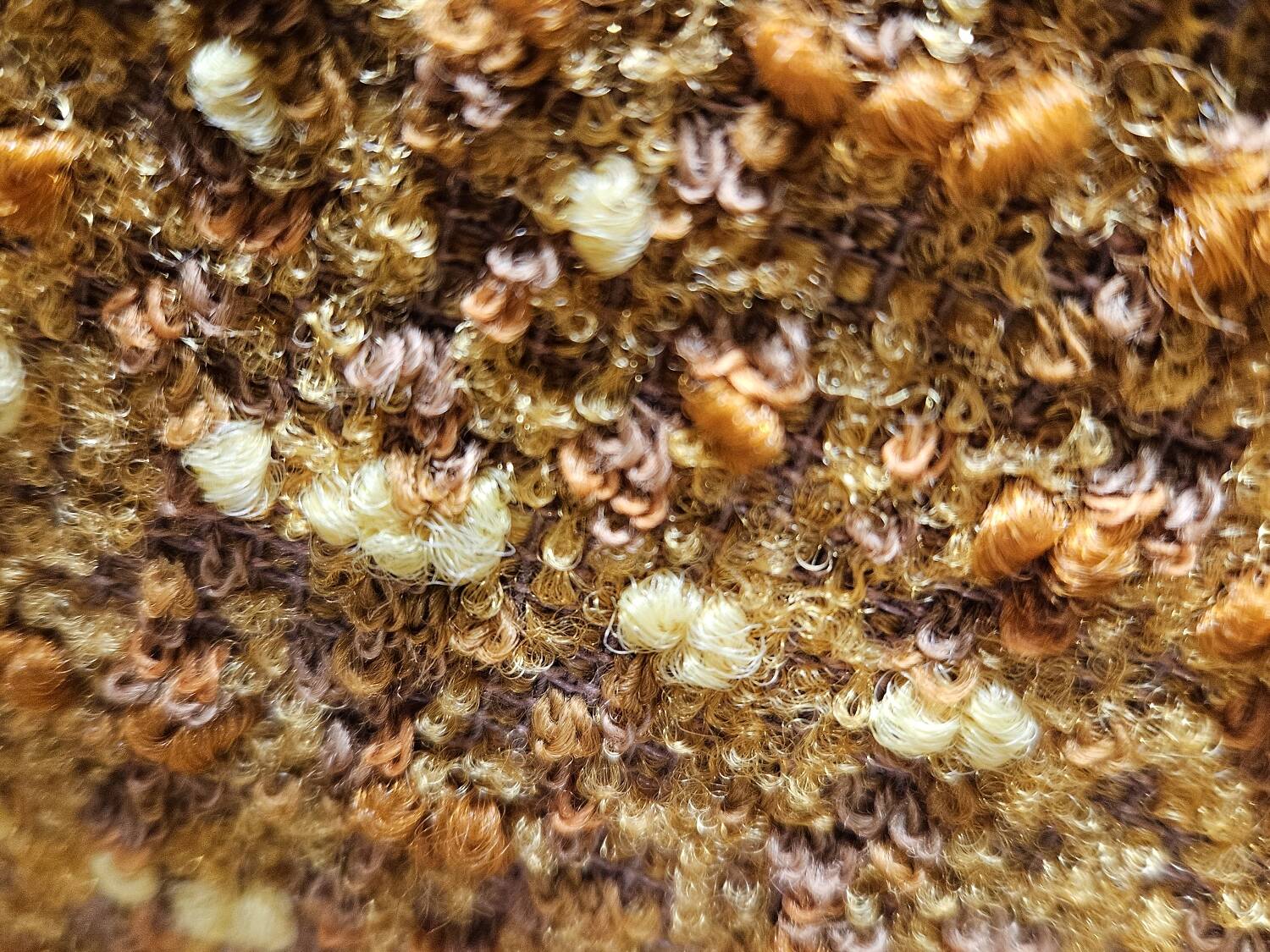 Vintage 1970 curled fireside chair