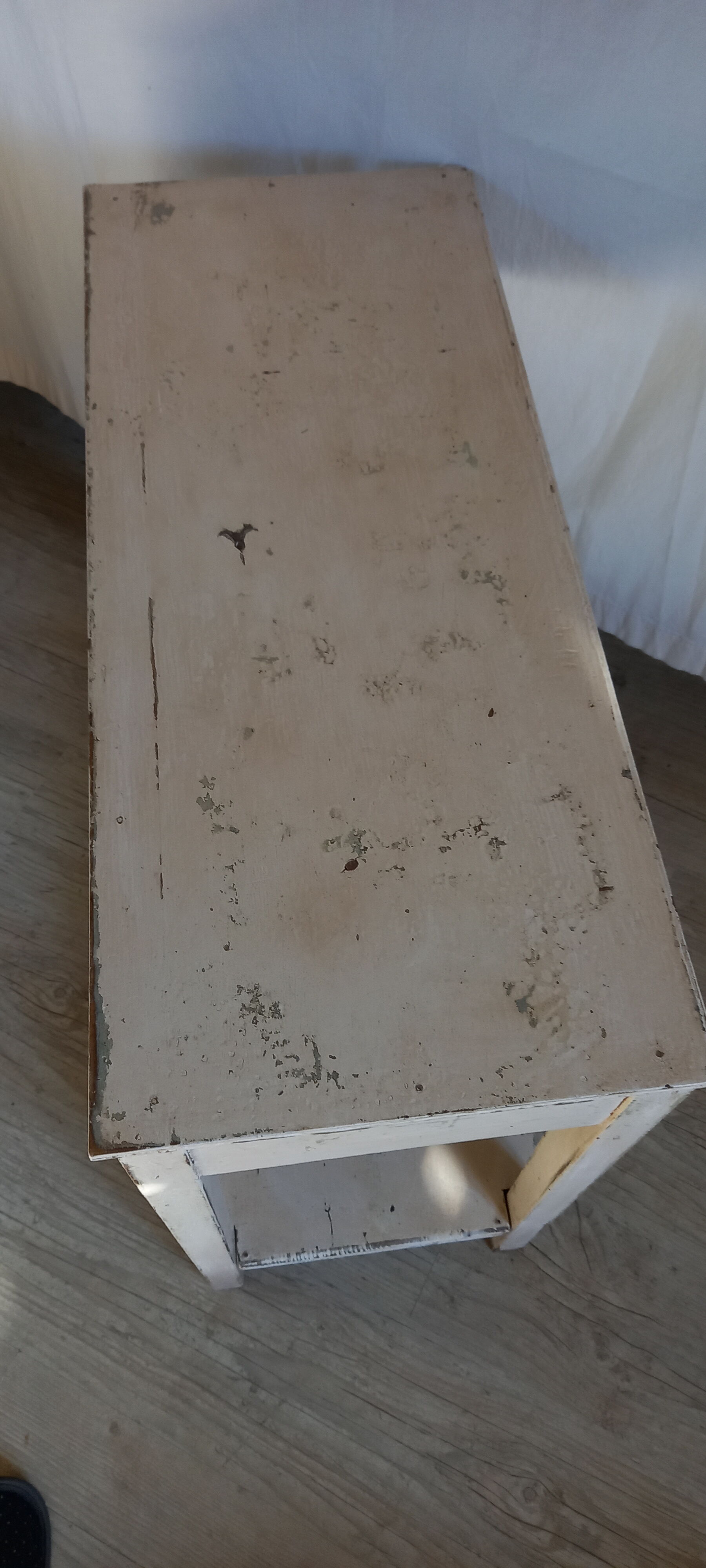 Patinated fir console