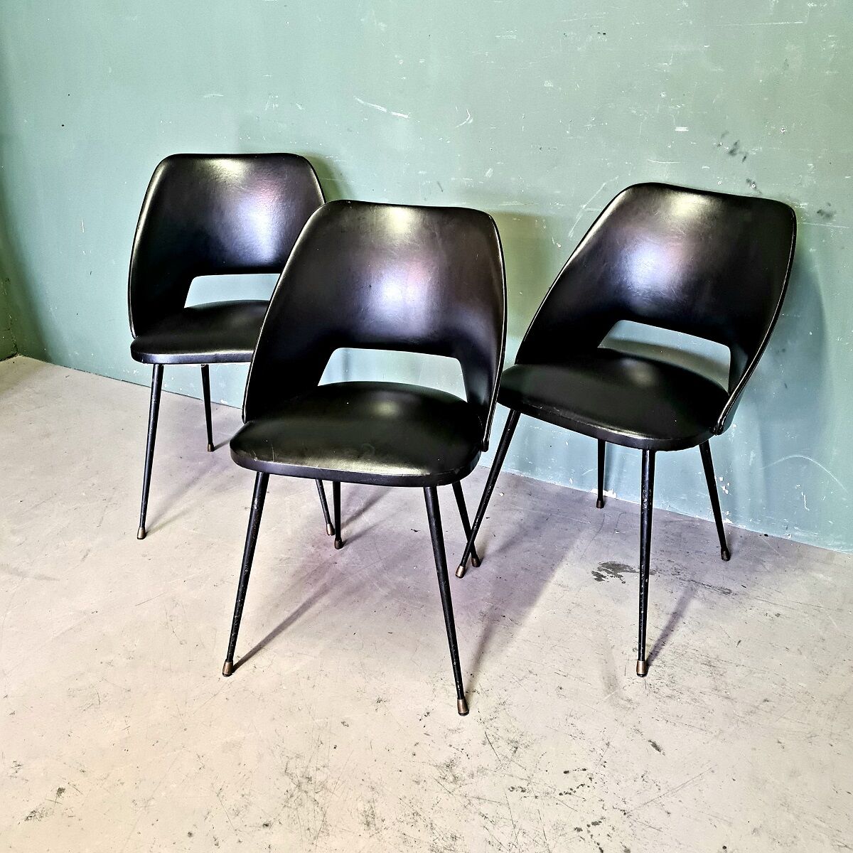 Set of 3 vintage chairs, 1950s