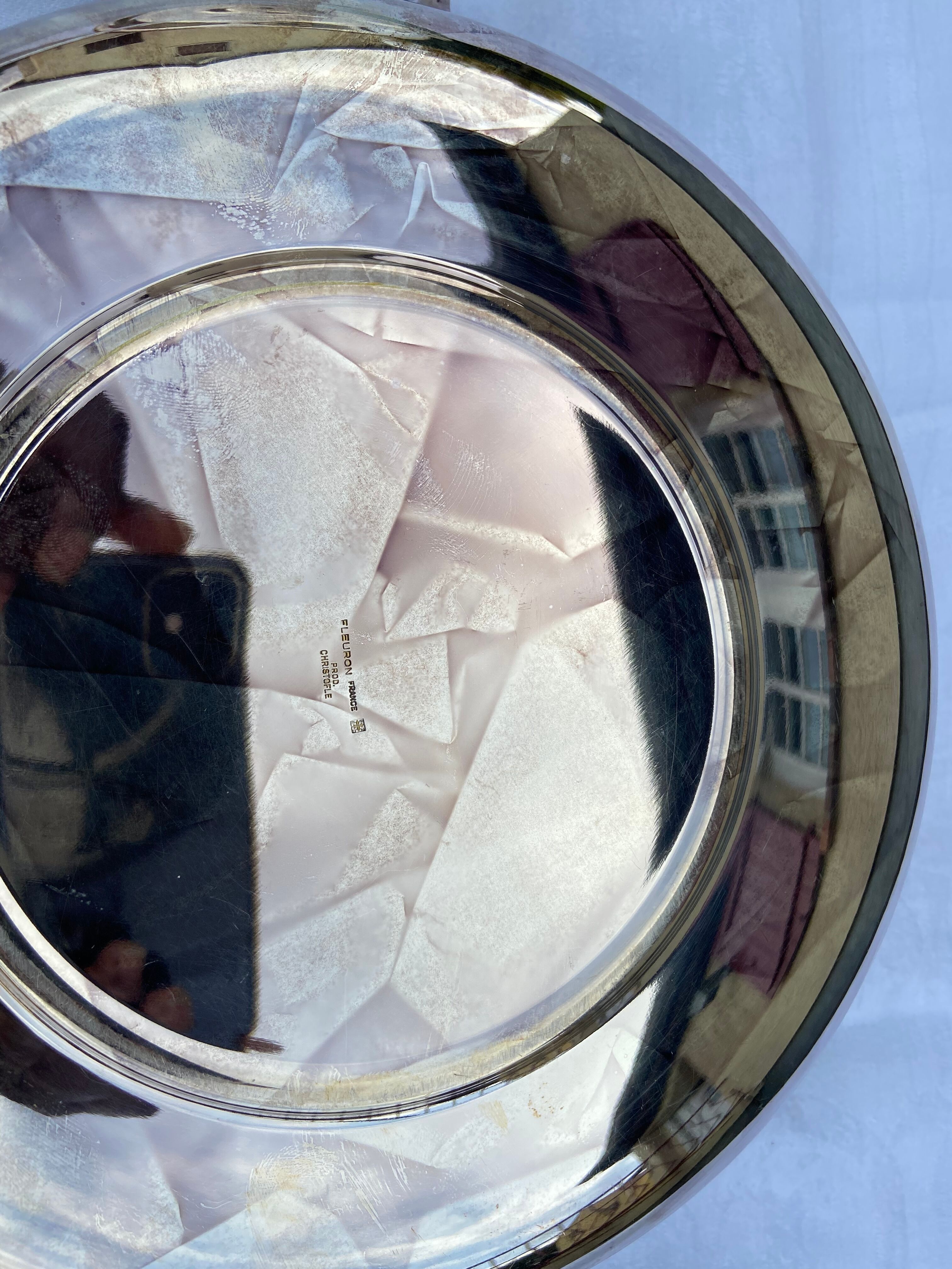 Silver-plated metal vegetable tureen