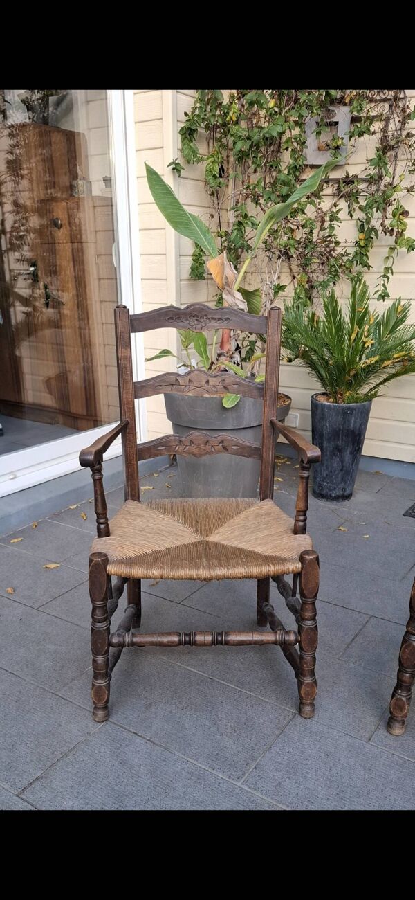 Paire de fauteuil campagnard