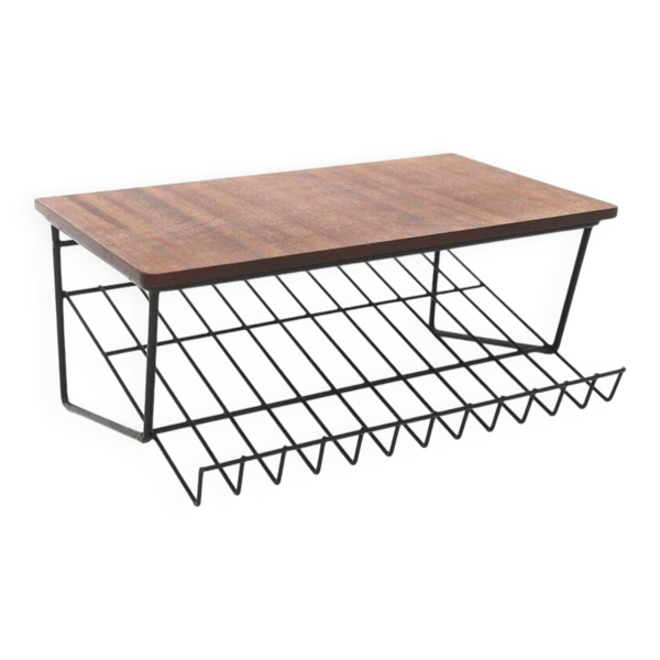 Étagère murale scandinave en teck, Suède 1960