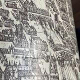 Corbeille à papier en métal décor Paris