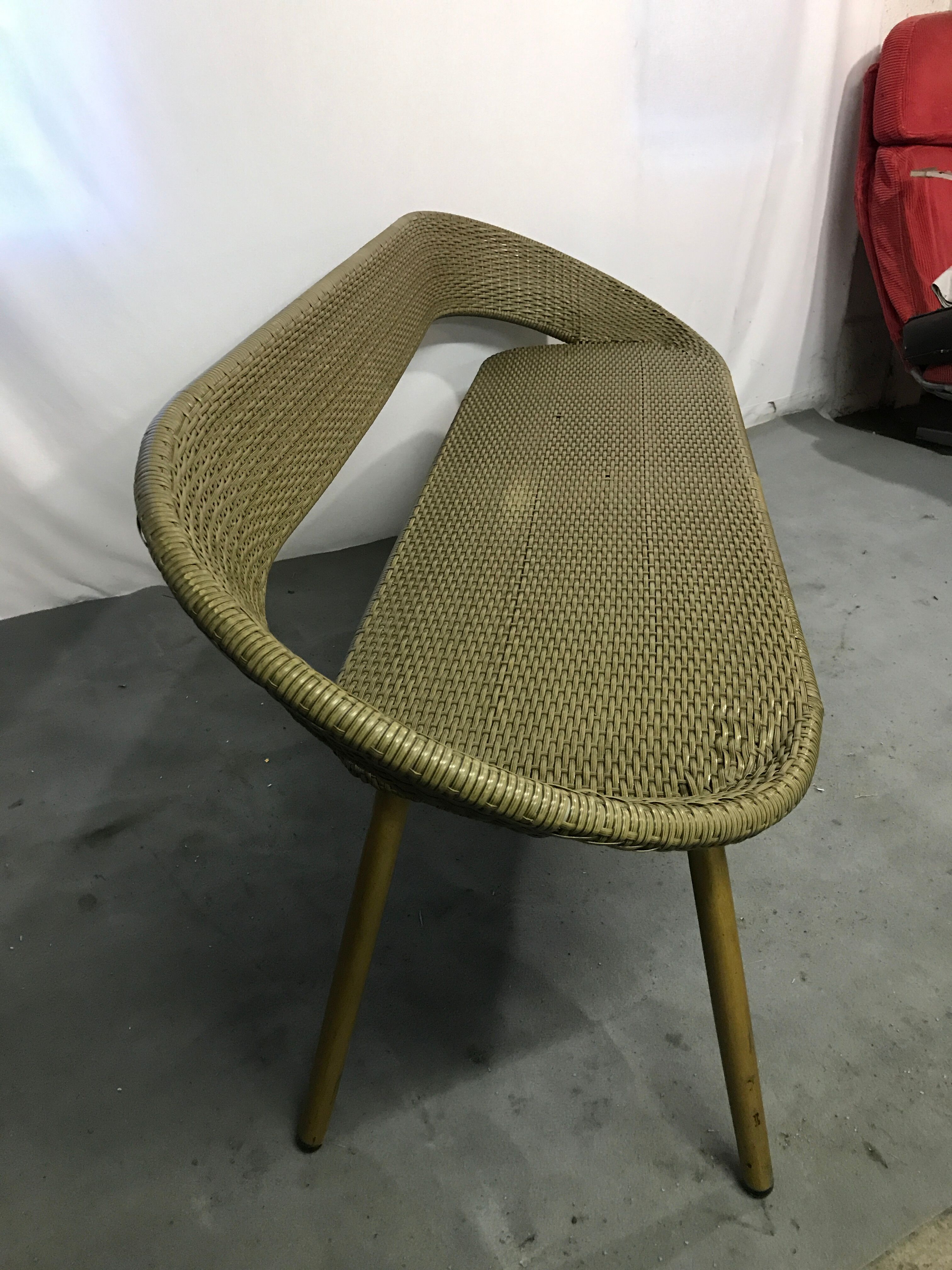 Bench woven plastic sofa