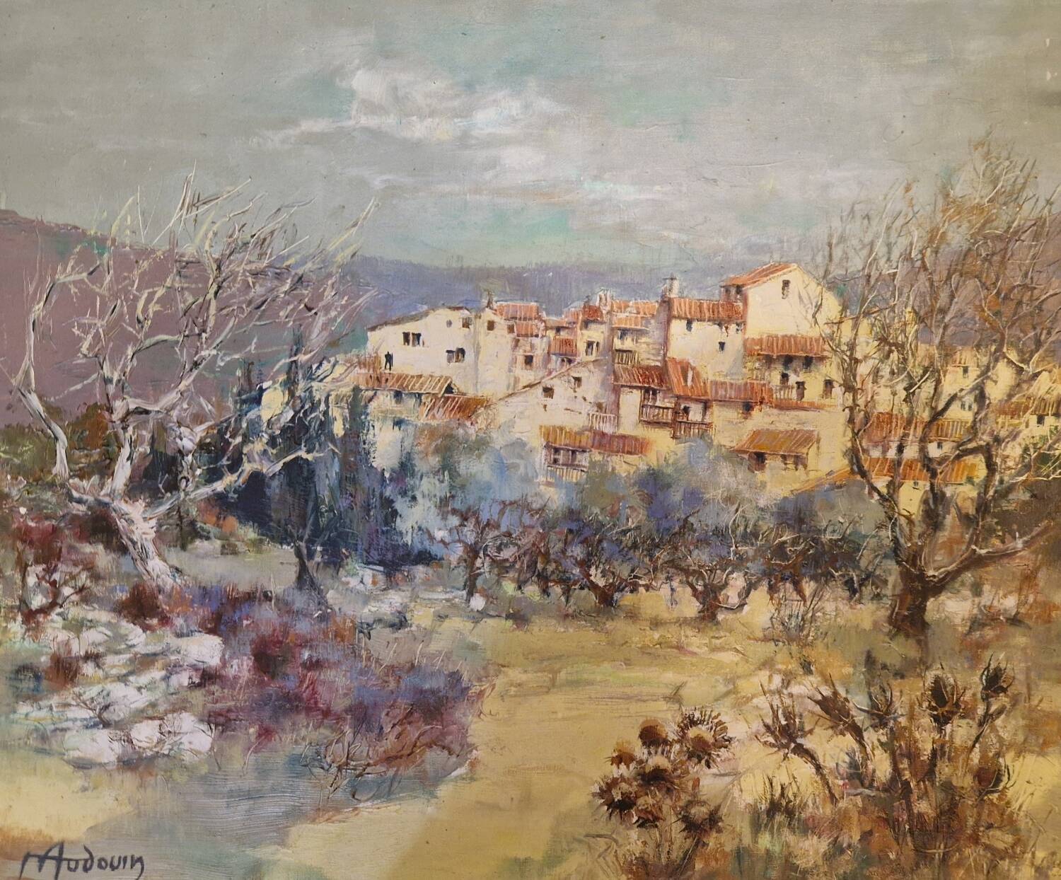 Tableau peinture oliviers