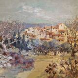 Tableau peinture oliviers