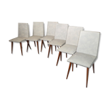 6 skaï chairs 1960