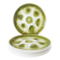 Set of 5 oyster plates Moulins des Loups, Green, 1960